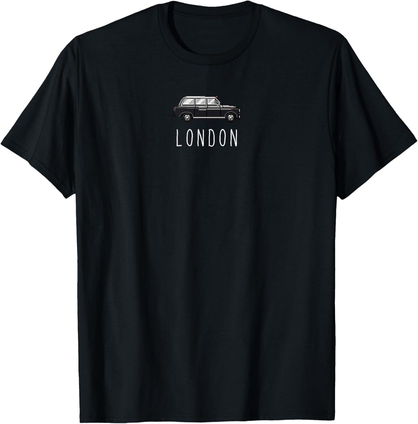 London Black Taxi British 8-Bit Pixel, London Lovers Design T-Shirt - T-Shirt | Black