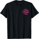 Anti Cardio Cardio Club: Pink Logo (Front + Back Design) T-Shirt - T-Shirt | Black