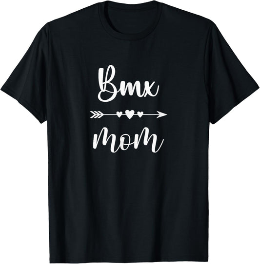 Bmx Mom Biker Rider Racing Gift Funny Cyclist Mom T-Shirt - T-Shirt | Black