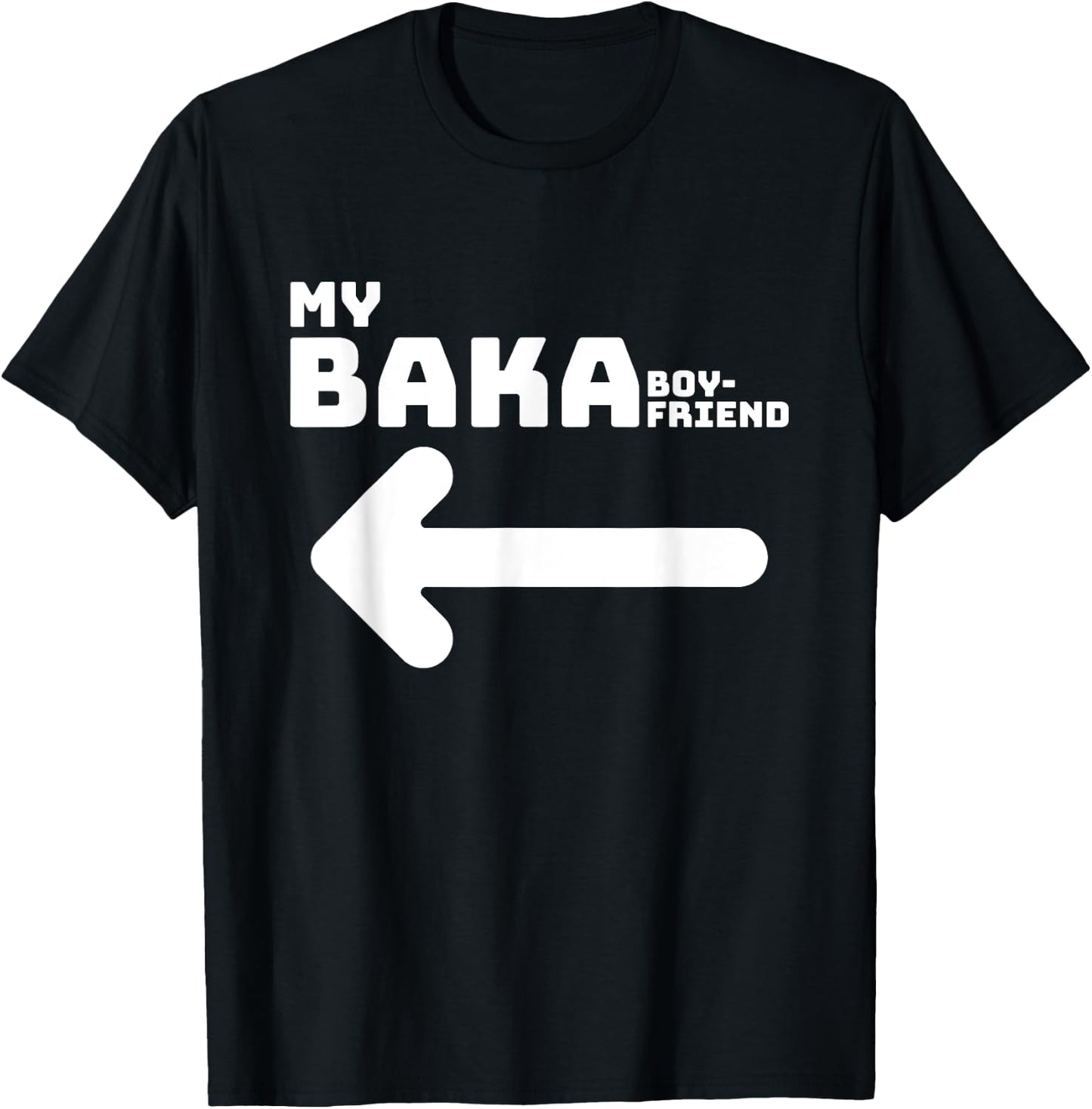 Funny Cute Anime Couple Matching Girlfriend Wear Gift T-Shirt - T-Shirt | Black