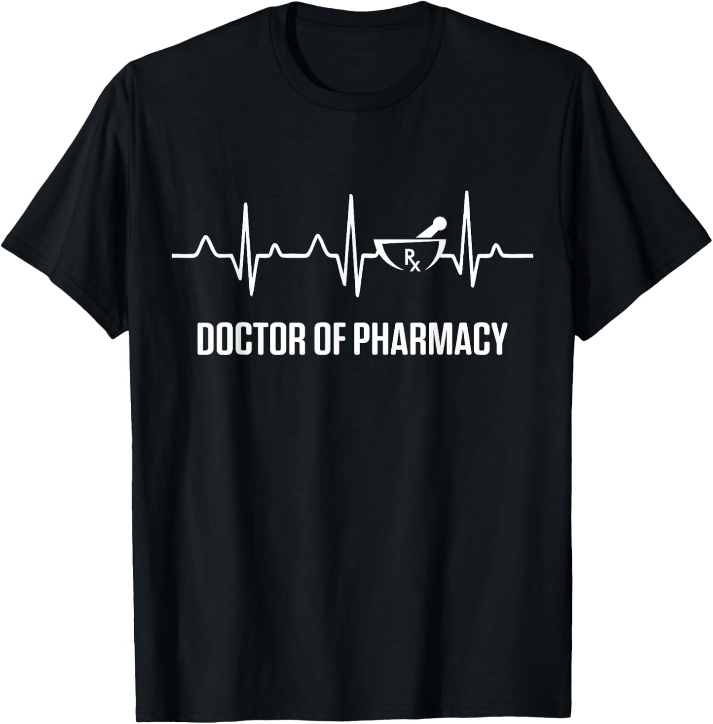 PharmD Doctor of Pharmacy Heartbeat Doctorate Graduation T-Shirt - T-Shirt | Black