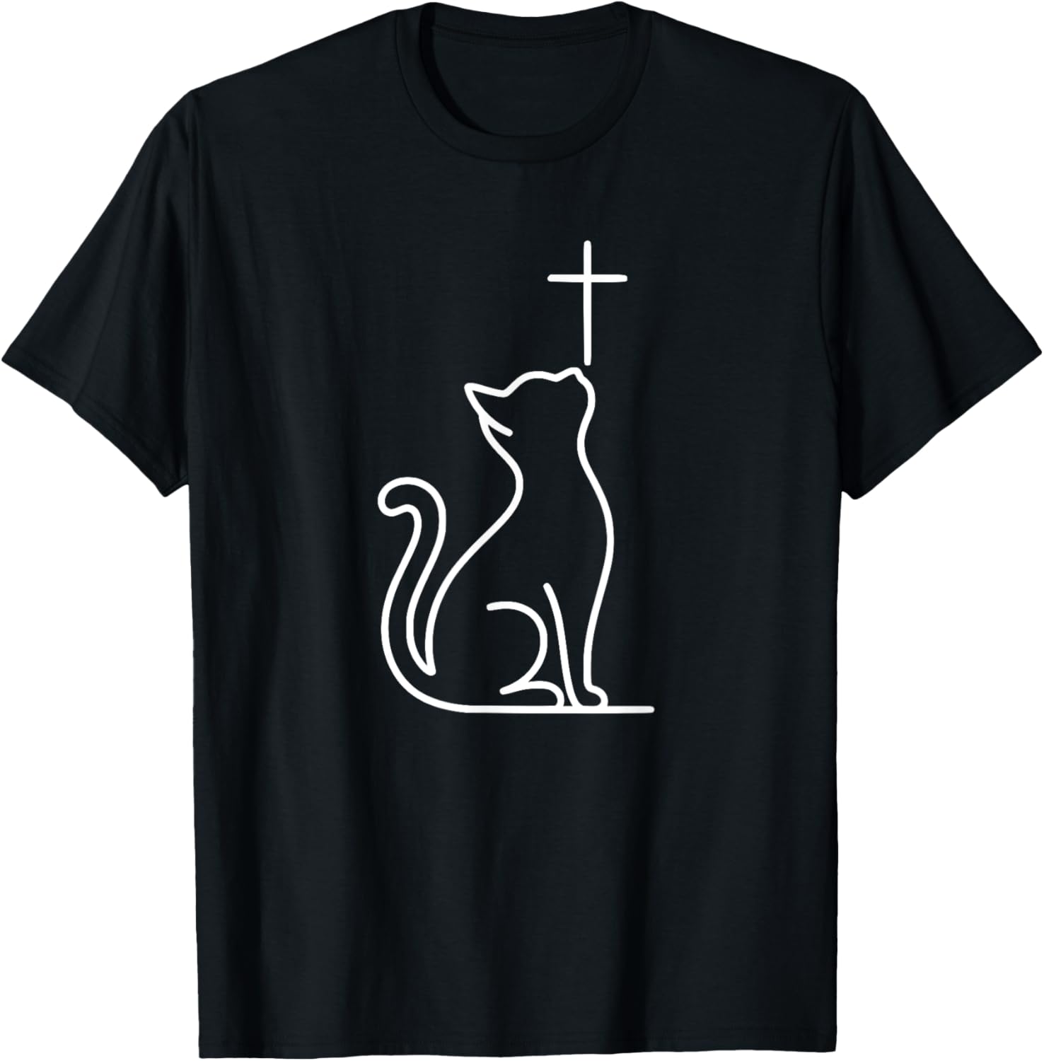 Pet Cats Love Jesus Be Happy T-Shirt - T-Shirt | Black