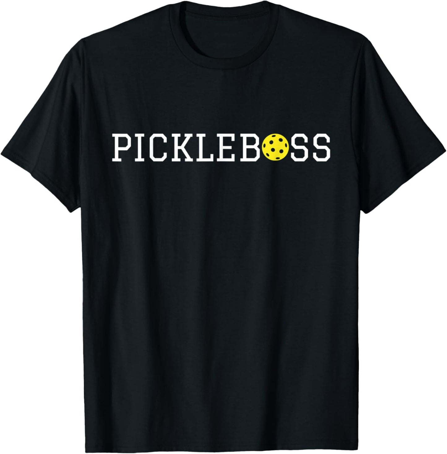 PICKLEBOSS Funny PICKLEBALL BOSS LEADER CAPTAIN T-Shirt - T-Shirt | Black