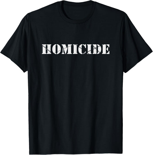 Homicide Stencil T-Shirt - T-Shirt | Black