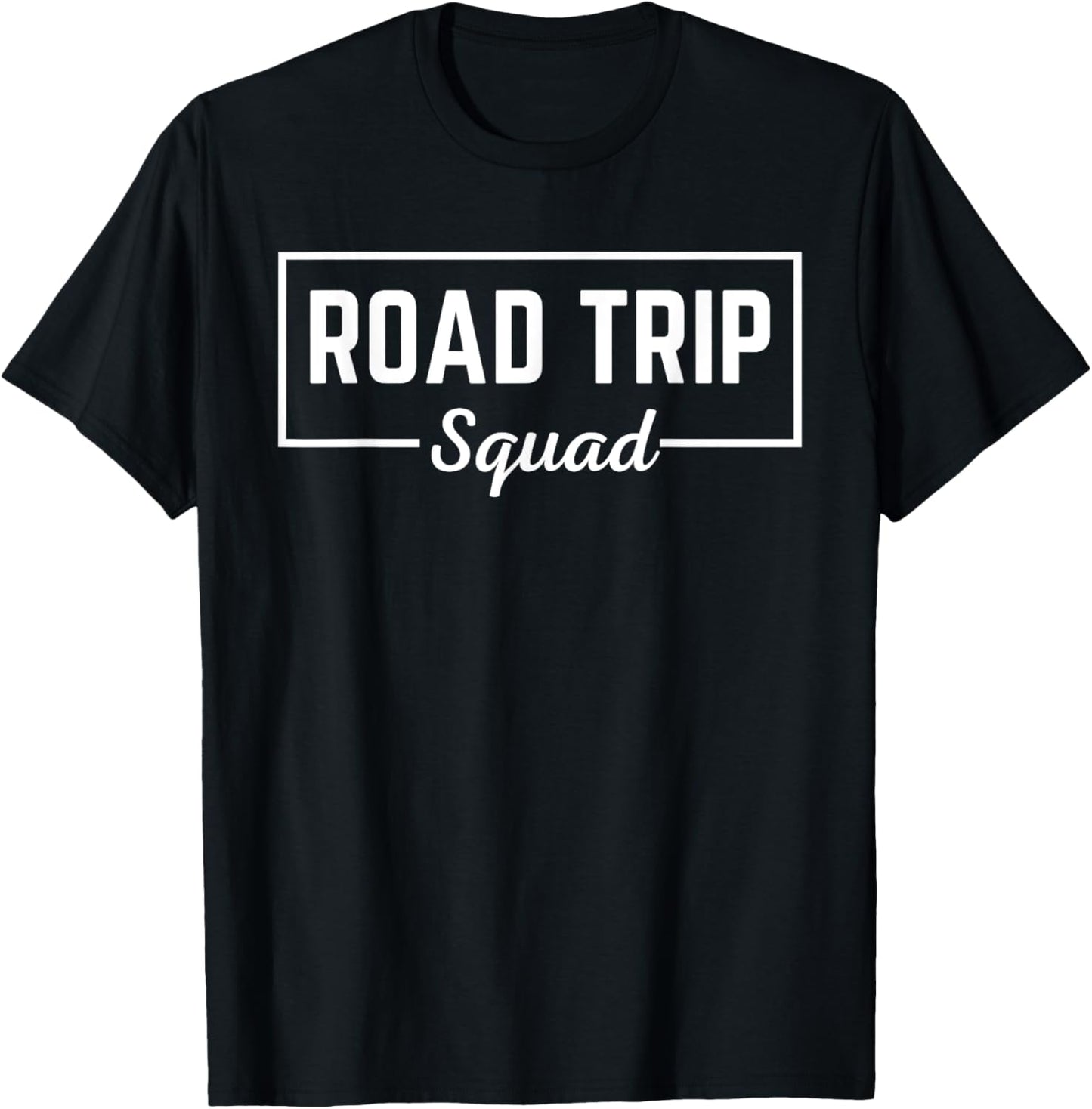 Road Trip Squad Family Friend Camping RV Vacation Matching T-Shirt - T-Shirt | Black
