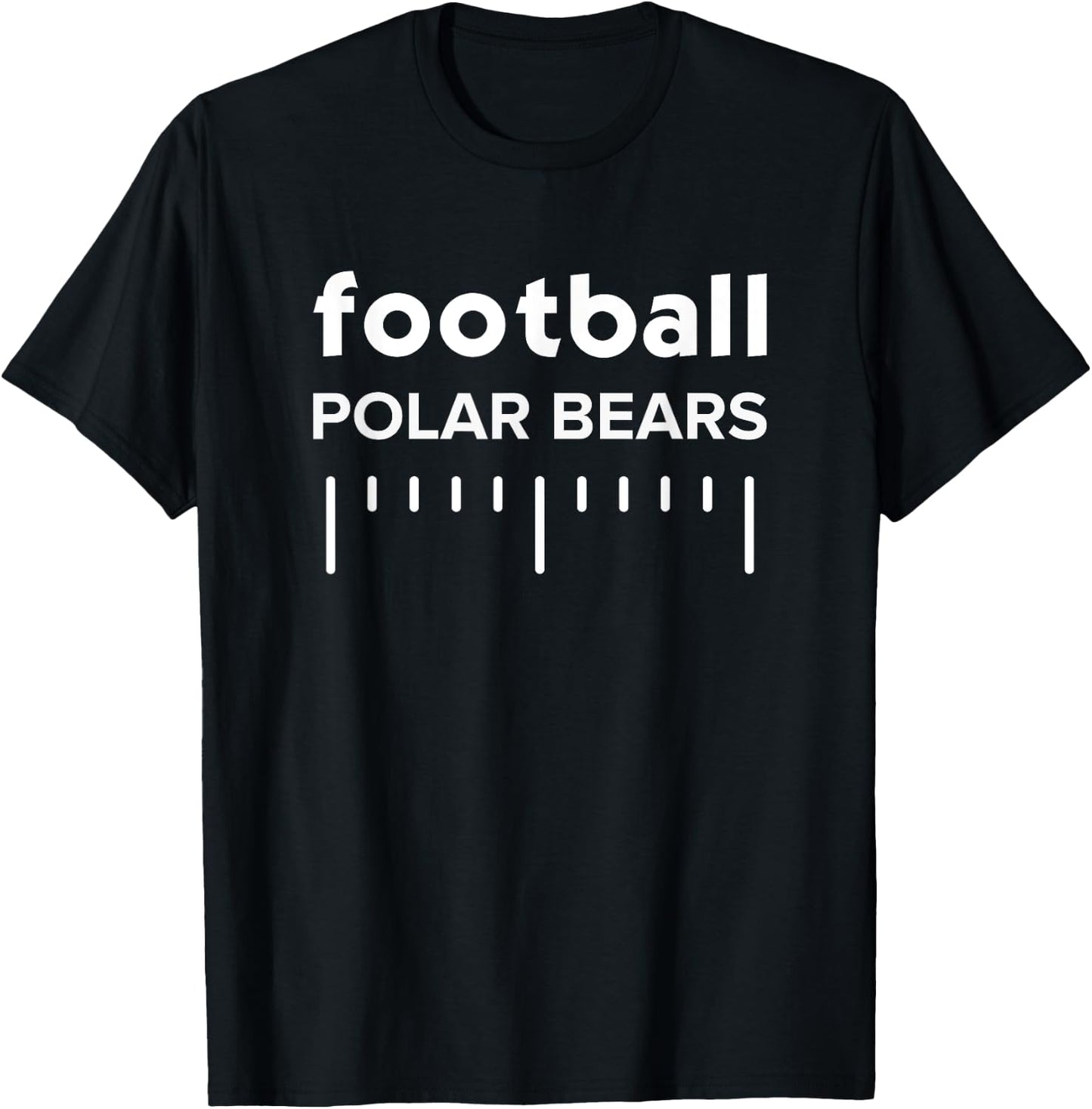 Bracken County Polar Bears Football Lines HS T-Shirt - T-Shirt | Black