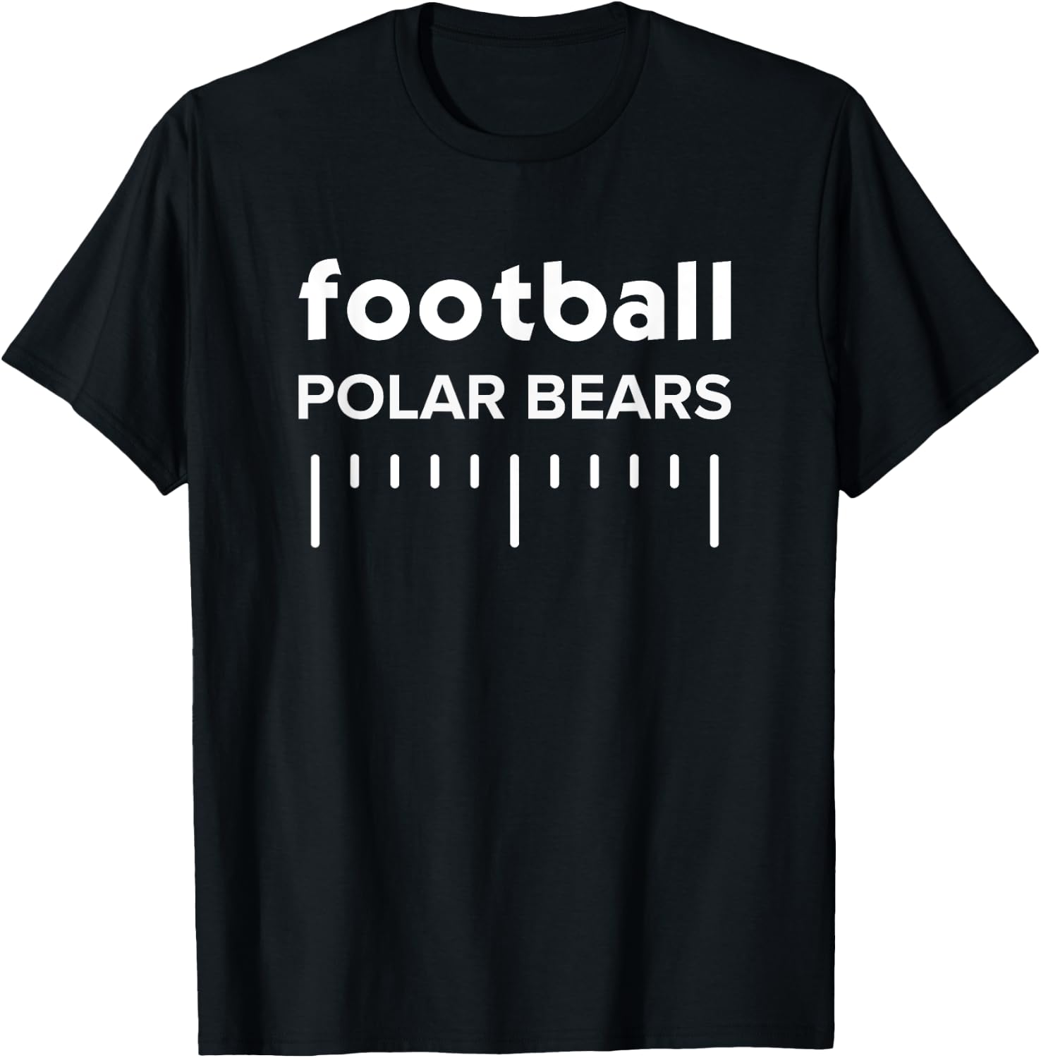 Bracken County Polar Bears Football Lines HS T-Shirt - T-Shirt | Black
