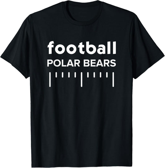 Bracken County Polar Bears Football Lines HS T-Shirt - T-Shirt | Black