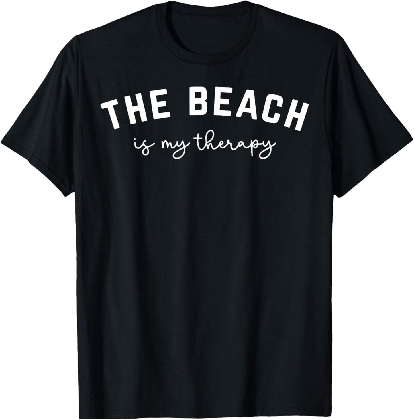 The Beach Is My Therapy T-Shirt - T-Shirt | Black