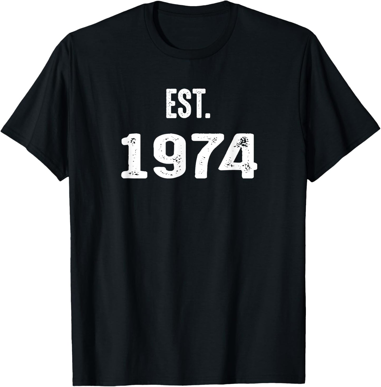 Established or Est. 1974 45th Birthday Gift Vintage T-Shirt - T-Shirt | Black