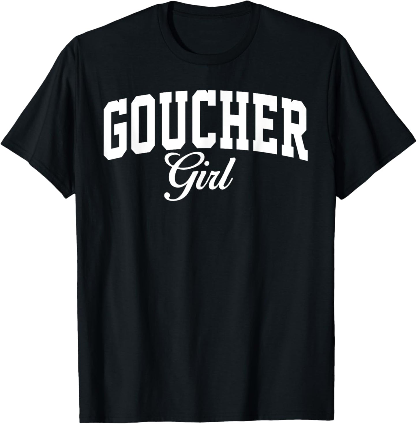 Goucher College Girl Arch Vintage Design Girls T-Shirt - T-Shirt | Black
