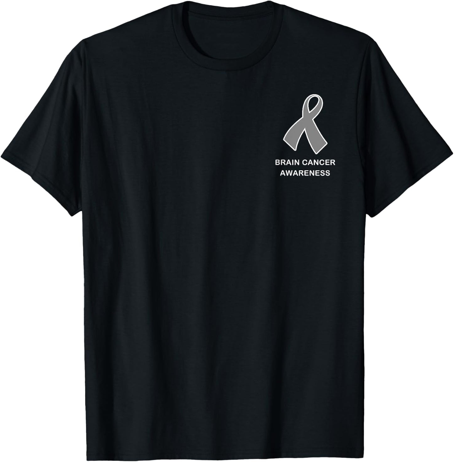 Brain Cancer Shirts Ribbon Awareness T-Shirt - T-Shirt | Black