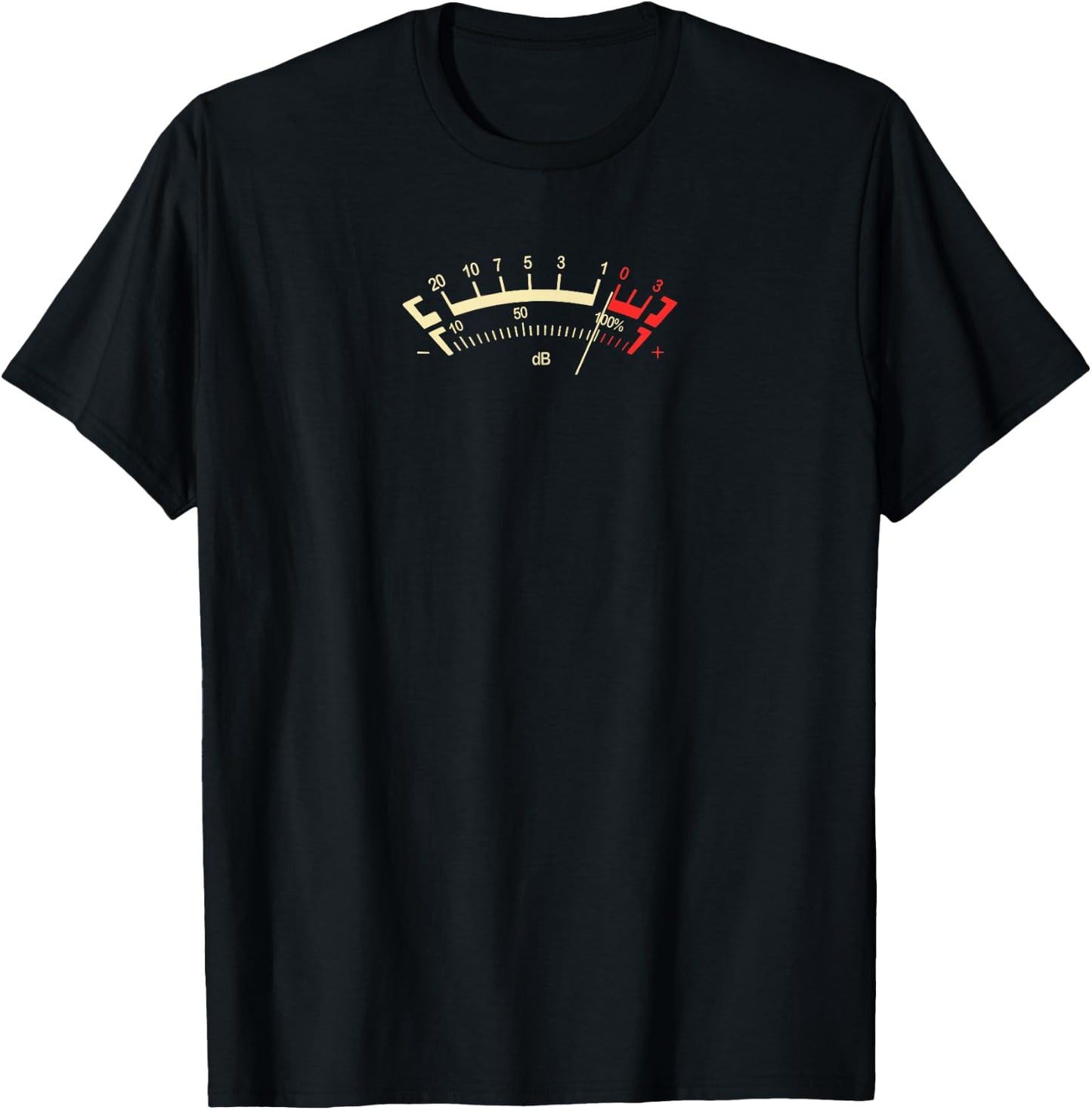 Retro dB Classic Analog Decibel Sound Power Meter Gauge Fun T-Shirt - T-Shirt | Black