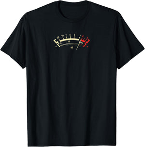 Retro dB Classic Analog Decibel Sound Power Meter Gauge Fun T-Shirt - T-Shirt | Black