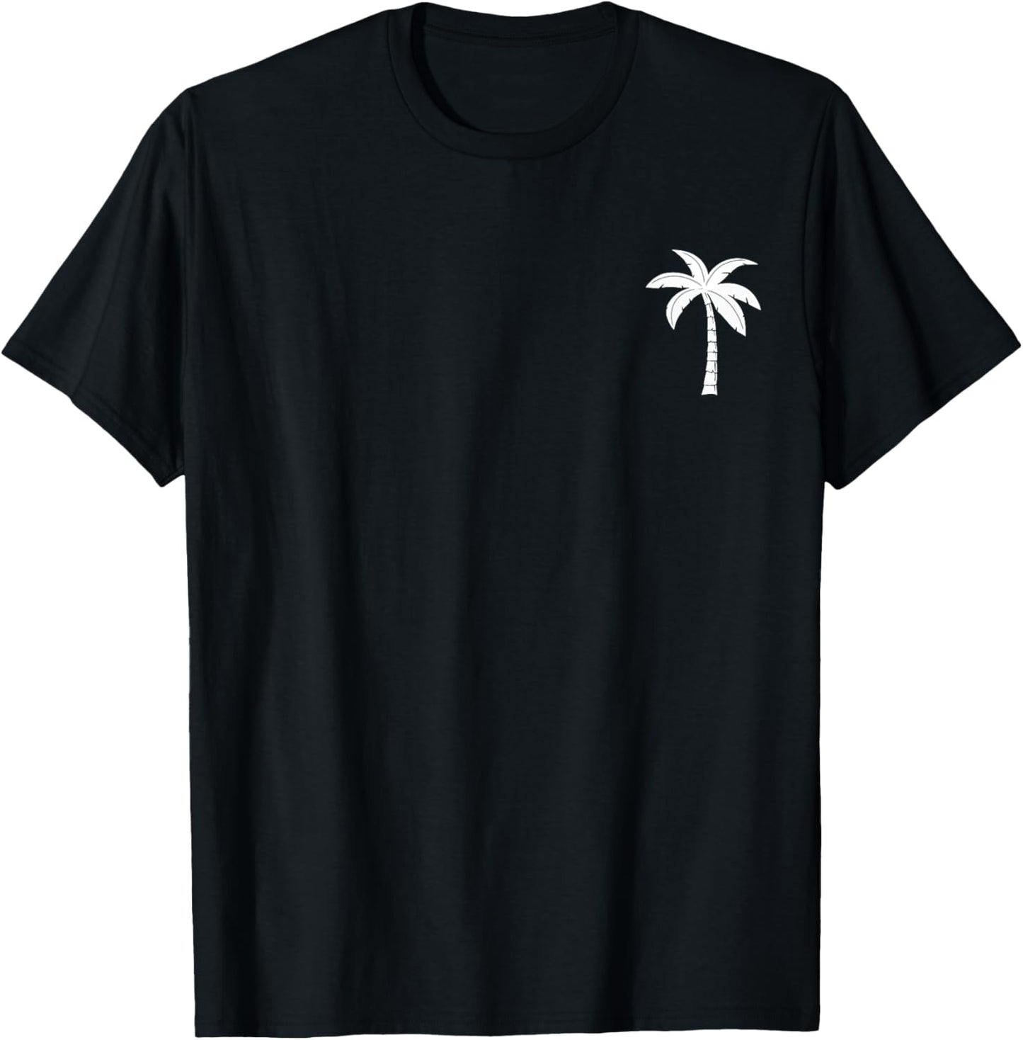 Cool Summer Vacation Men Women Beach Palm Tree T-Shirt - T-Shirt | Black