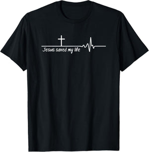 JESUS Saved My Life T-Shirt - T-Shirt | Black