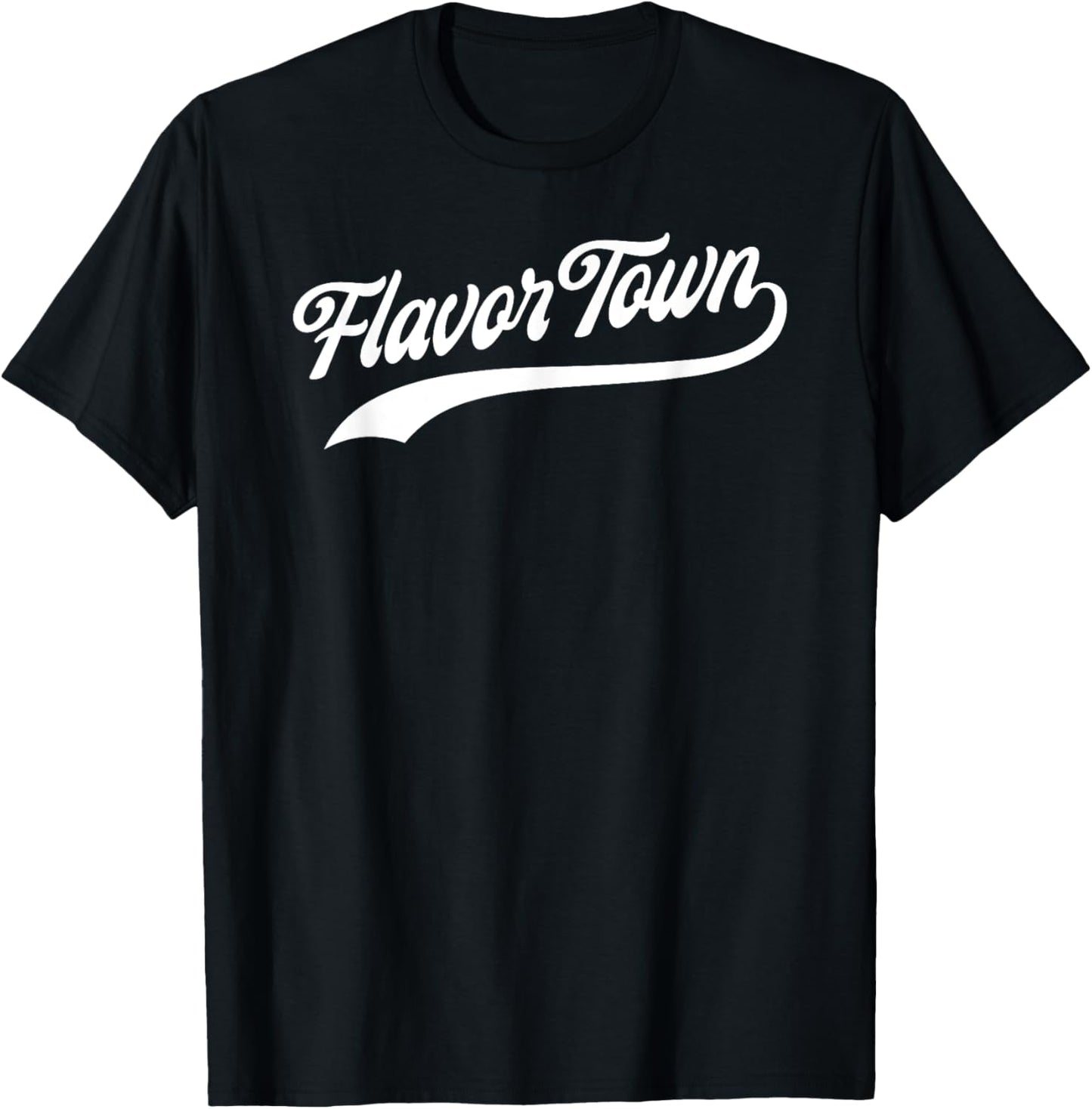 FLAVOR TOWN Classic Baseball Design T-Shirt - T-Shirt | Black