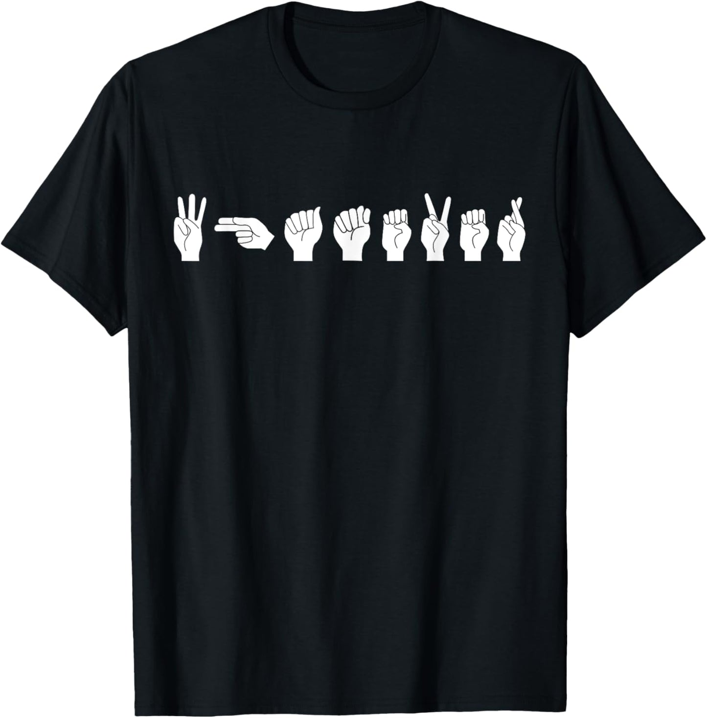 Funny ASL American Sign Language T-Shirt - T-Shirt | Black