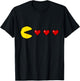 Funny Classic 80s Retro Arcade 8-bit Game Valentine Heart T-Shirt - T-Shirt | Black