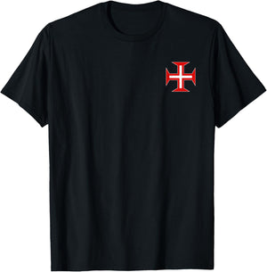 Portuguese Cross Order of Christ Cross Portugal T-Shirt - T-Shirt | Black