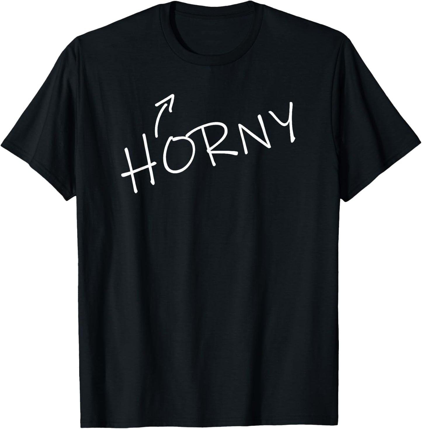 HORNY Halloween Costume Funny Adult Humor Sarcastic T-Shirt - T-Shirt | Black
