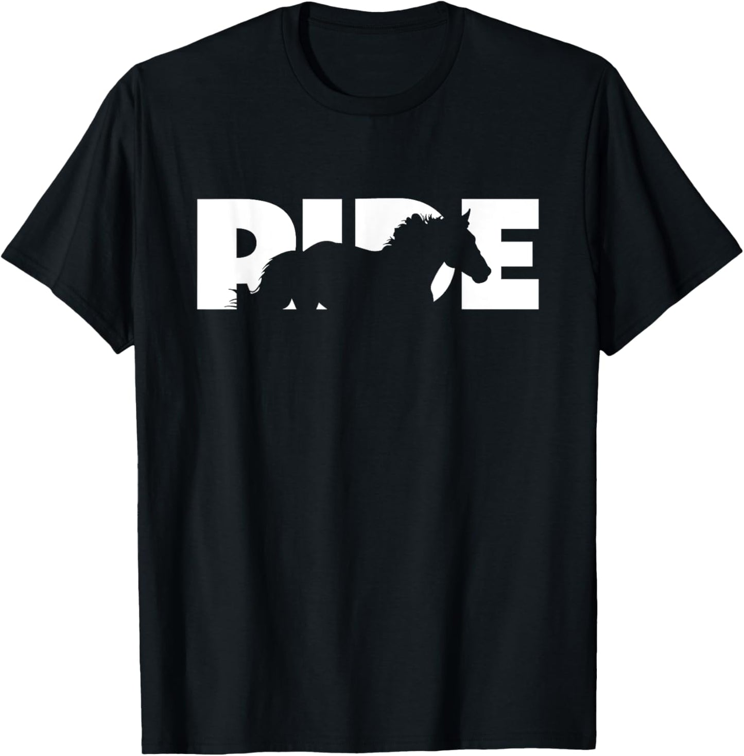 Horse Riding Apparel - Horse T-Shirt - T-Shirt | Black