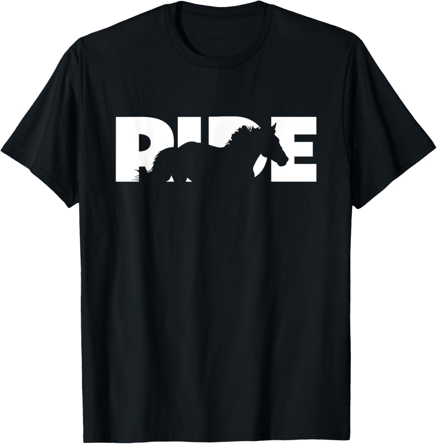 Horse Riding Apparel - Horse T-Shirt - T-Shirt | Black