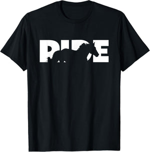 Horse Riding Apparel - Horse T-Shirt - T-Shirt | Black