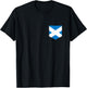 Scotland Flag with Printed Scot Flag Pocket T-Shirt - T-Shirt | Black