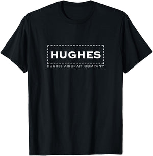Fox3 Aerotique Vintage Hughes Historical Aircraft Logo Pilot - -Adults, Black, Small, Short Sleeve, Classic Fit T-Shirt - T-Shirt | Black