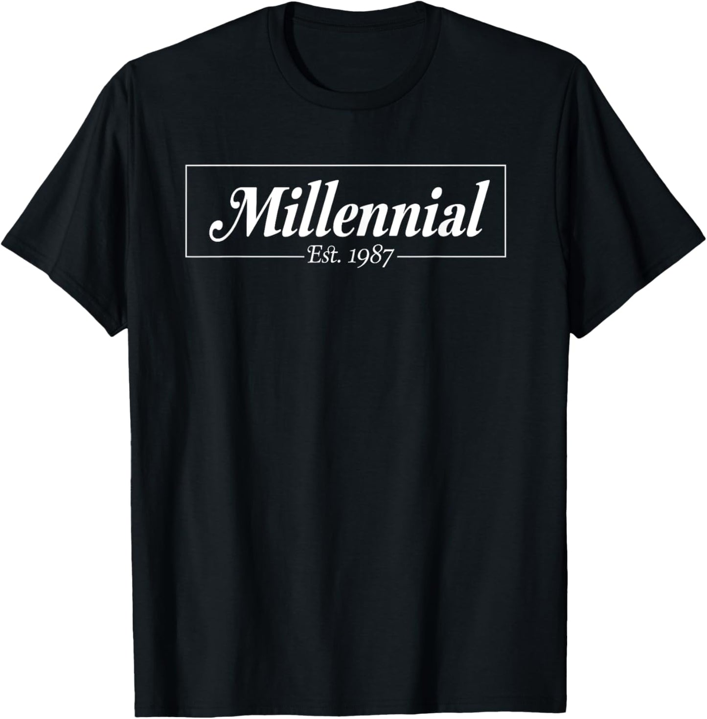 Millennial Established 1987 Birth Year T-Shirt - T-Shirt | Black