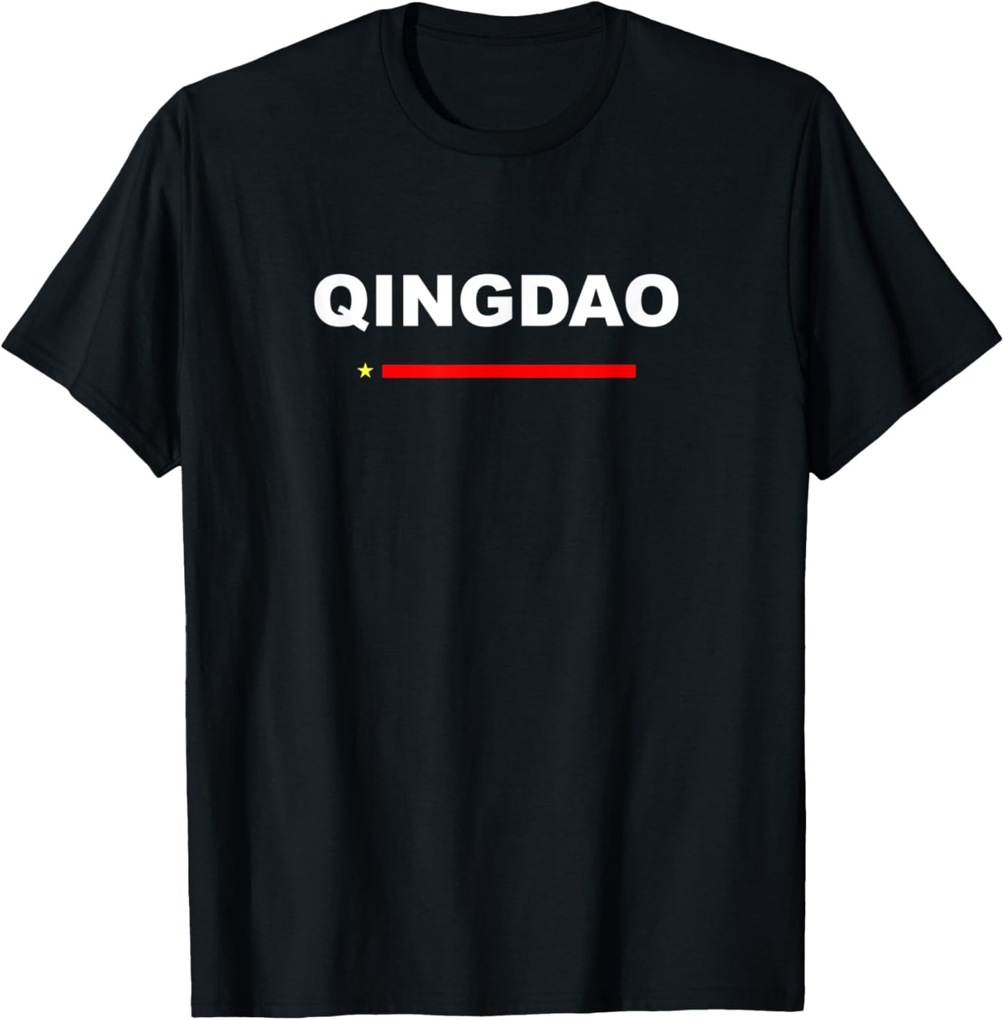I Love Qingdao, Traditional Chinese Clothing, China Flag T-Shirt - T-Shirt | Black