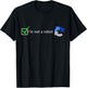MathWare -Adults Black - Funny Nerdy I'm not a Robot test - Short Sleeve - Modern Classic - Robot Theme - Gaming, Coding - Letter Print - Embroidery - Size: Small T-Shirt - T-Shirt | Black