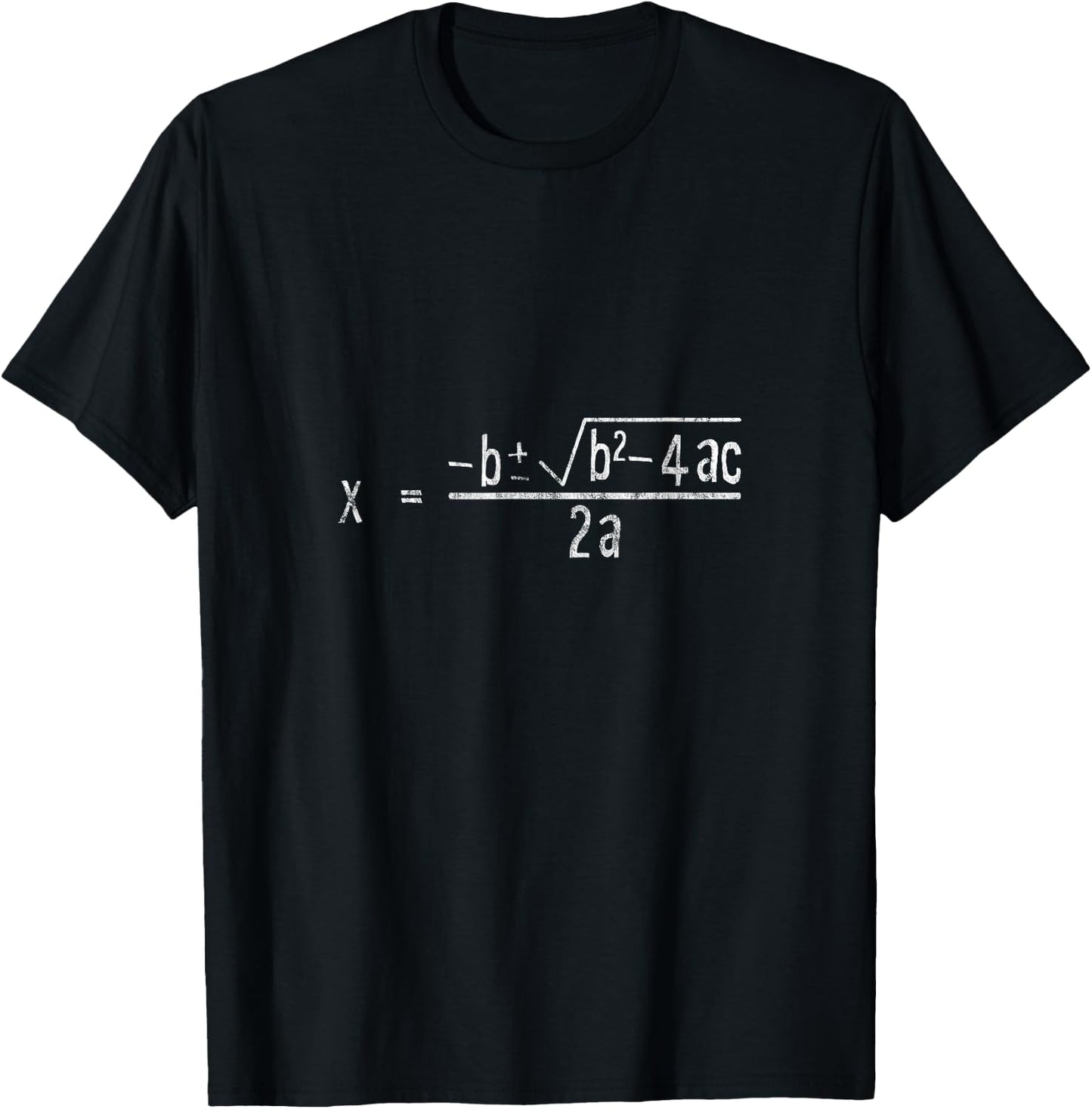 Quadratic Formula Math Class T-Shirt - T-Shirt | Black