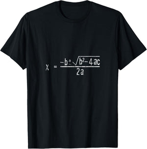 Quadratic Formula Math Class T-Shirt - T-Shirt | Black