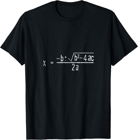 Quadratic Formula Math Class T-Shirt - T-Shirt | Black
