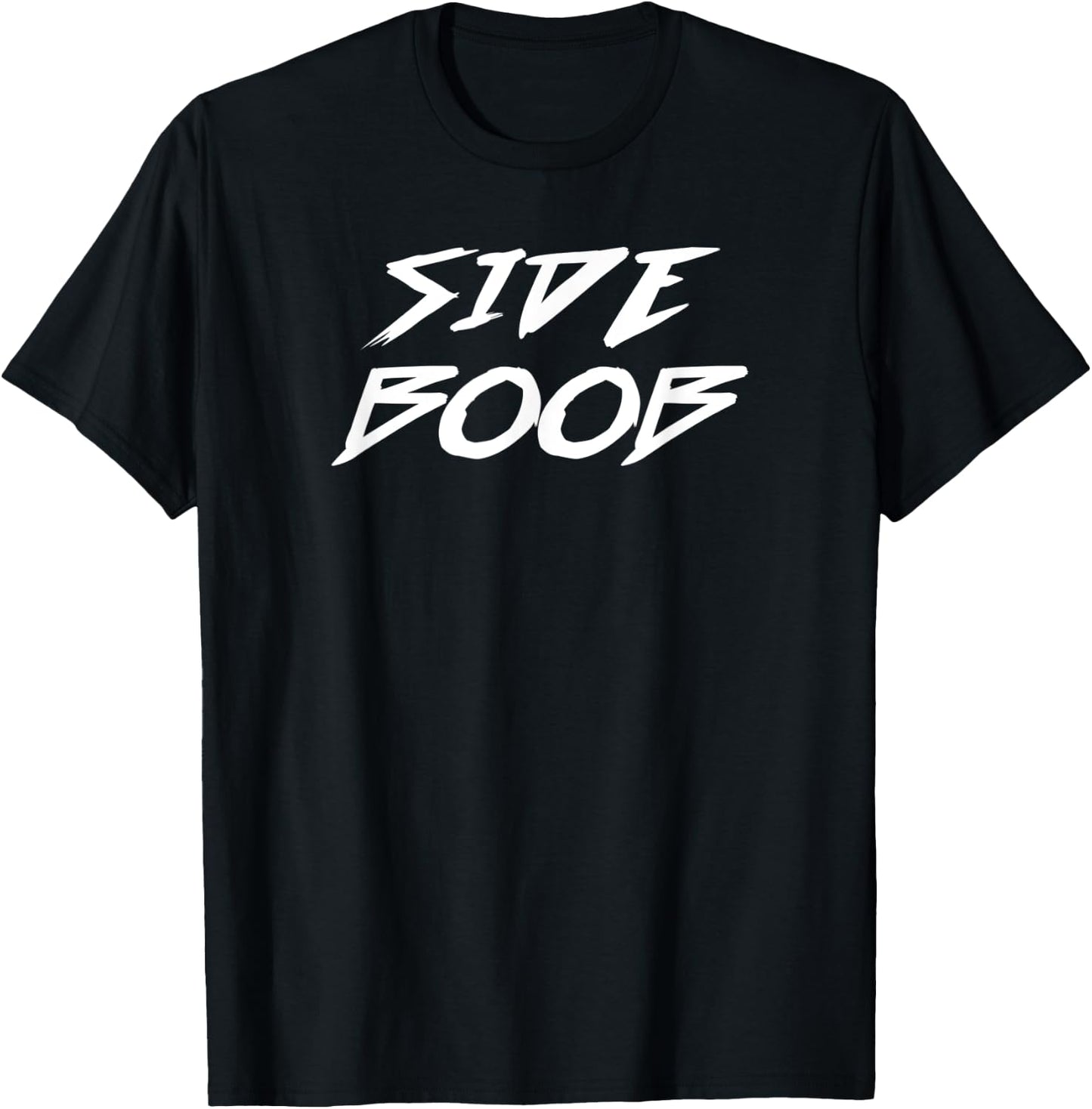 Funny Side Boob Breast Man Boobie 80's Retro Rocker Shirt T-Shirt - T-Shirt | Black