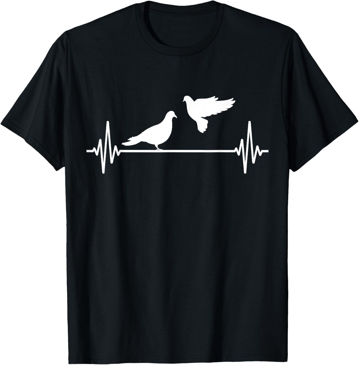 Pigeon Love Pigeons Motif Dovecote Funny T-Shirt - T-Shirt | Black