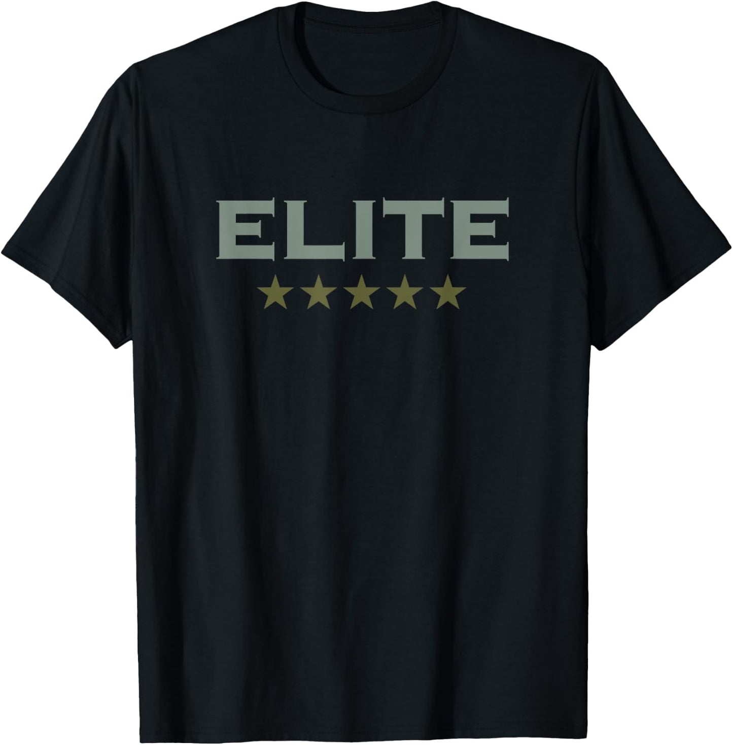 Elite Team 5 Stars Security Winner Superhero Best Fun Quotes T-Shirt - T-Shirt | Black