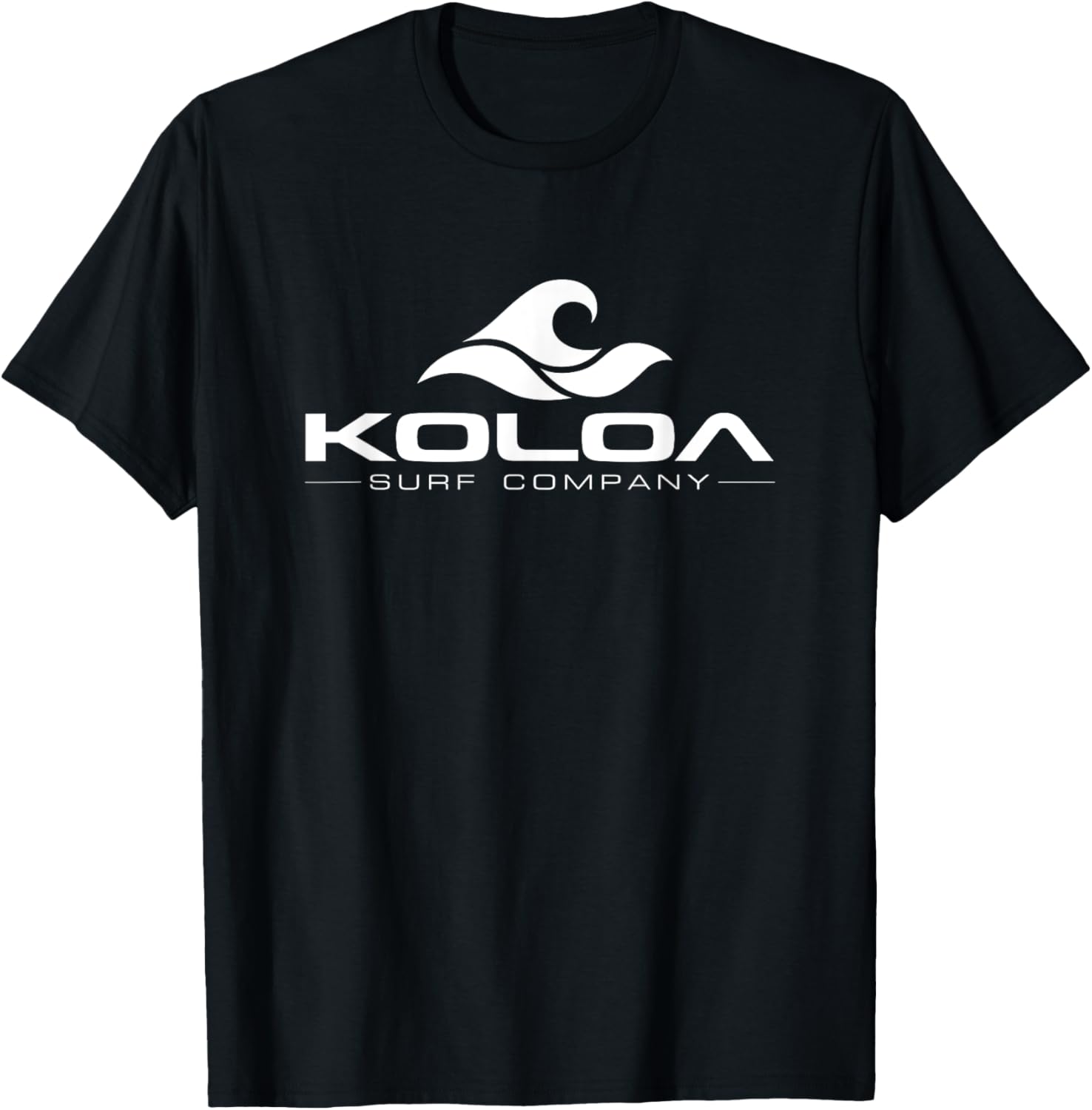 Koloa Surf Classic White Wave Logo Lightweight, Graphic T-Shirt - T-Shirt | Black