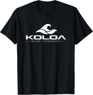 Koloa Surf Classic White Wave Logo Lightweight, Graphic T-Shirt - T-Shirt | Black