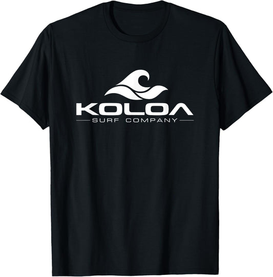 Koloa Surf Classic White Wave Logo Lightweight, Graphic T-Shirt - T-Shirt | Black