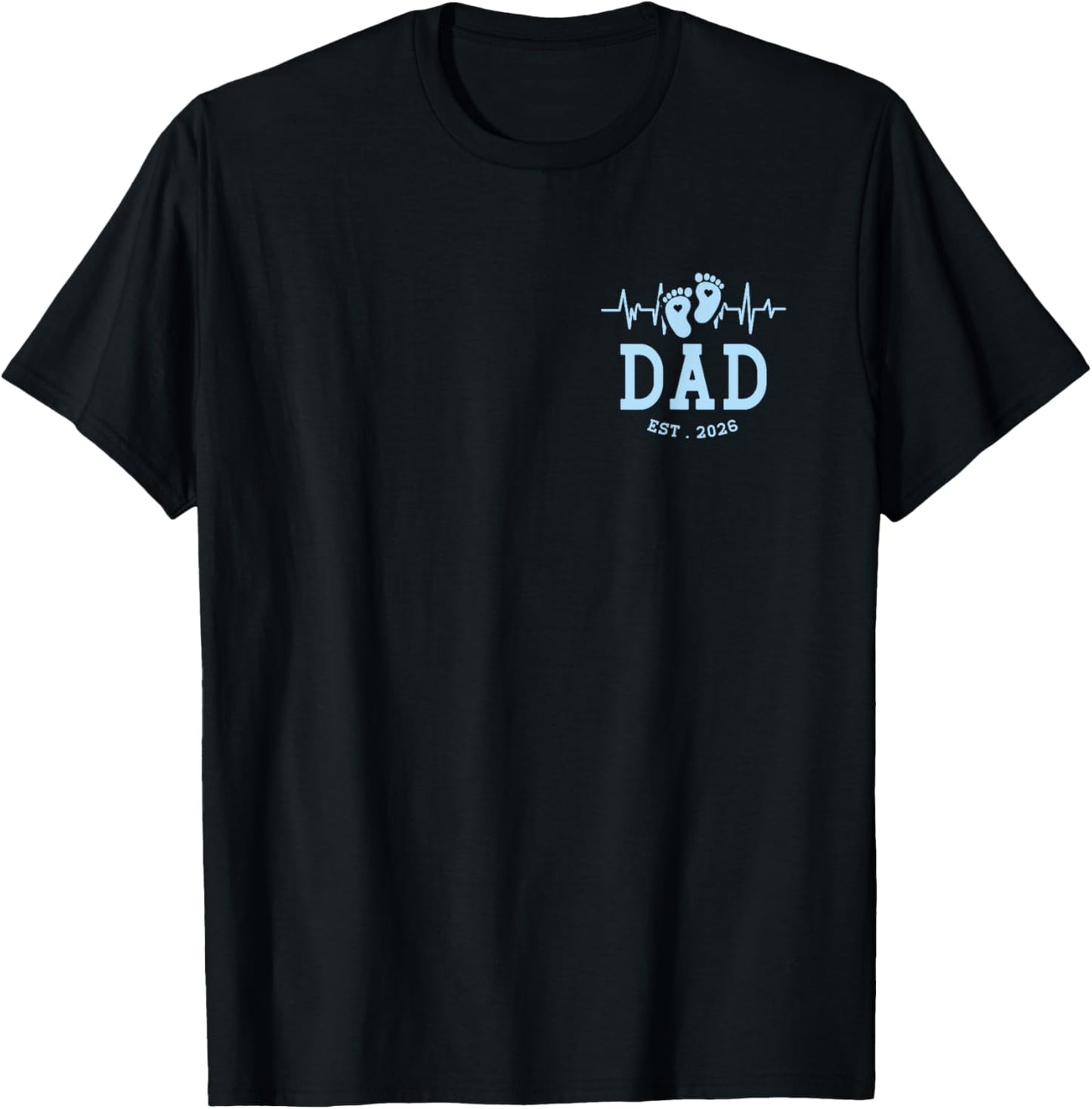 Boy Dad Est 2026 New Daddy Baby Expecting First Fathers Day T-Shirt - T-Shirt | Black