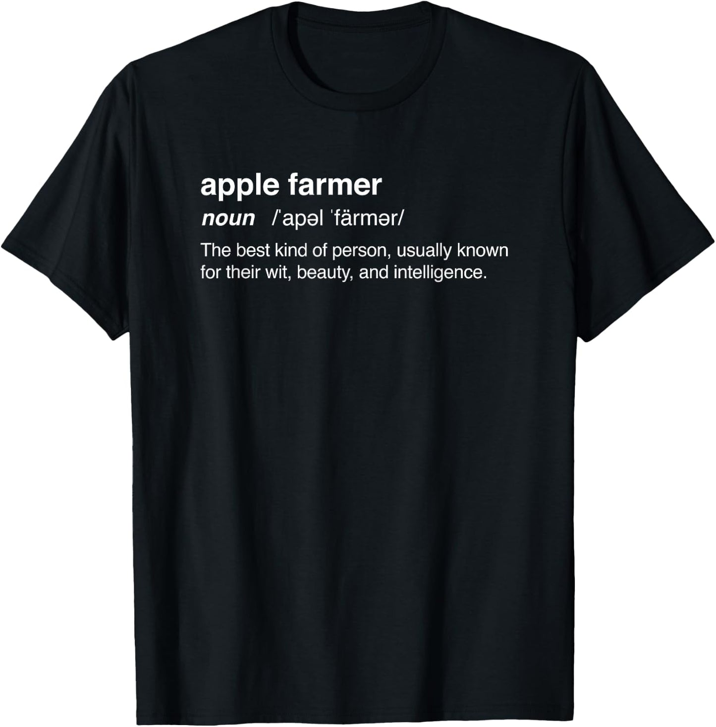 Definition - Apple Orchard / Funny Apple Farming T-Shirt - T-Shirt | Black