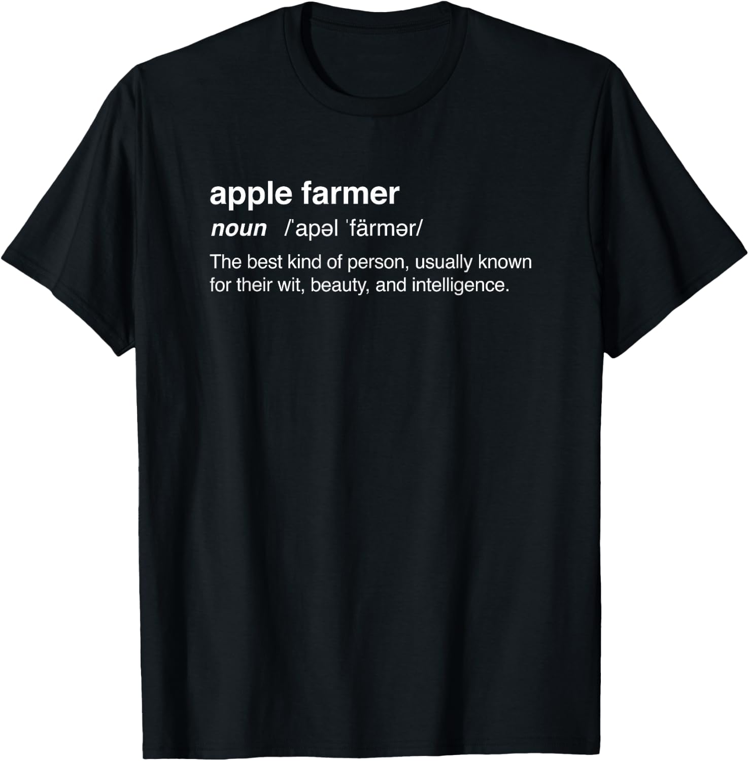 Definition - Apple Orchard / Funny Apple Farming T-Shirt - T-Shirt | Black