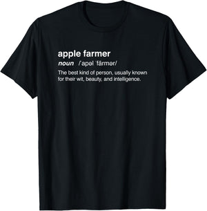 Definition - Apple Orchard / Funny Apple Farming T-Shirt - T-Shirt | Black