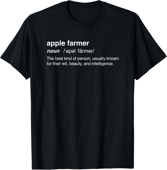 Definition - Apple Orchard / Funny Apple Farming T-Shirt - T-Shirt | Black