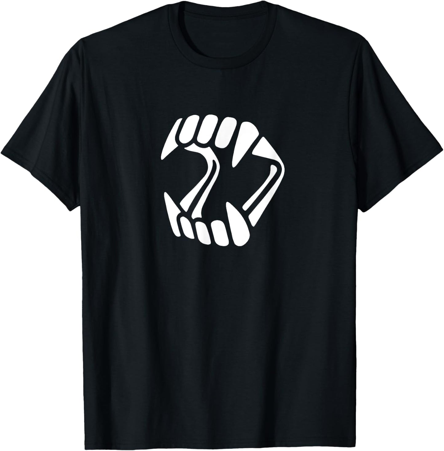 Funny plastic vampire horror false teeth Halloween T-Shirt - T-Shirt | Black