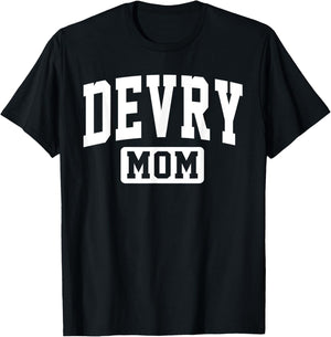 Devry Vintage Arch University Mom Mother Arch Vintage Family T-Shirt - T-Shirt | Black