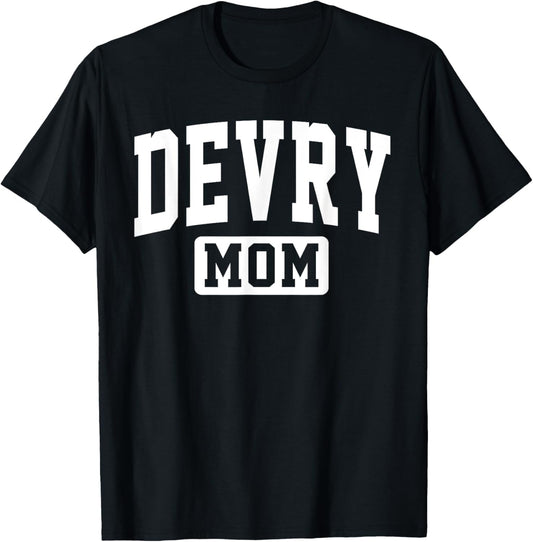 Devry Vintage Arch University Mom Mother Arch Vintage Family T-Shirt - T-Shirt | Black